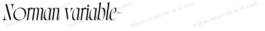 Norman variable字体转换